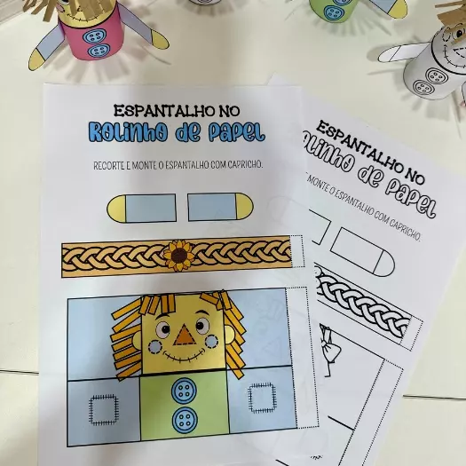 Espantalho com Rolinho de Papel